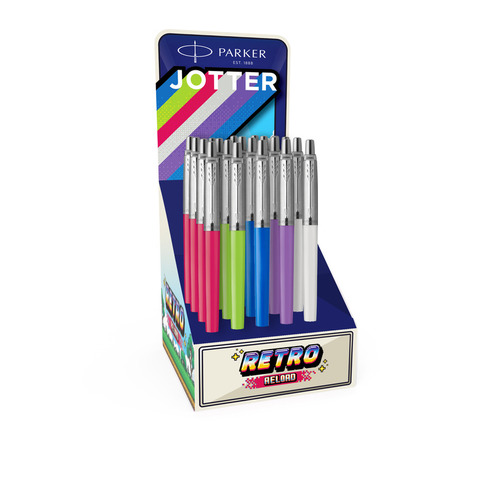 Espositore 20 penne a sfera Parker Jotter Originals  - colori fusto assortiti fantasia Anni '90 - 2218798